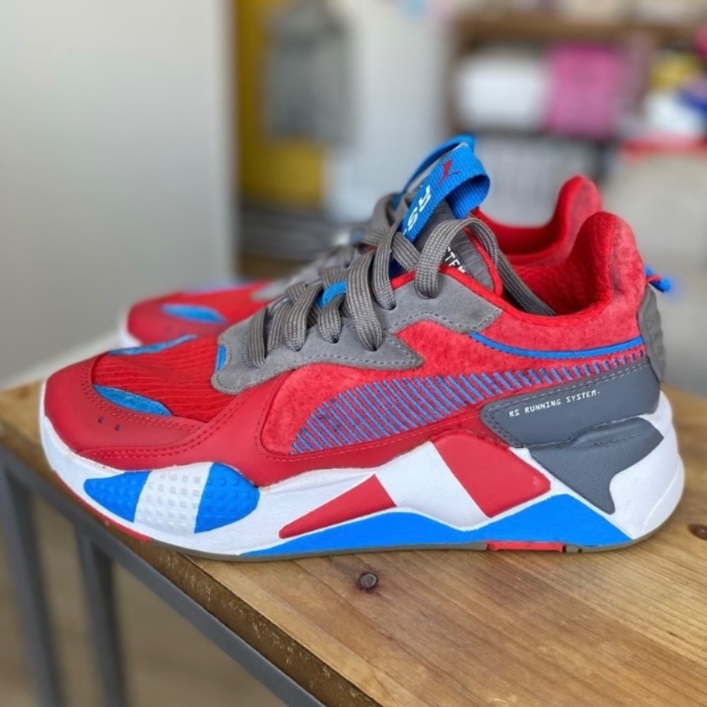 Puma RS-X Retro Red Steel Gray Sneakers